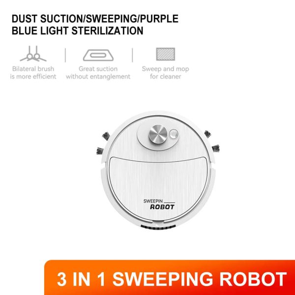 Portable Mini Wireless Smart Sweeping Robot Mopping 3 In1 Rechargeable Cleaning Machine Vacuum Cleaner For Home Office Robot