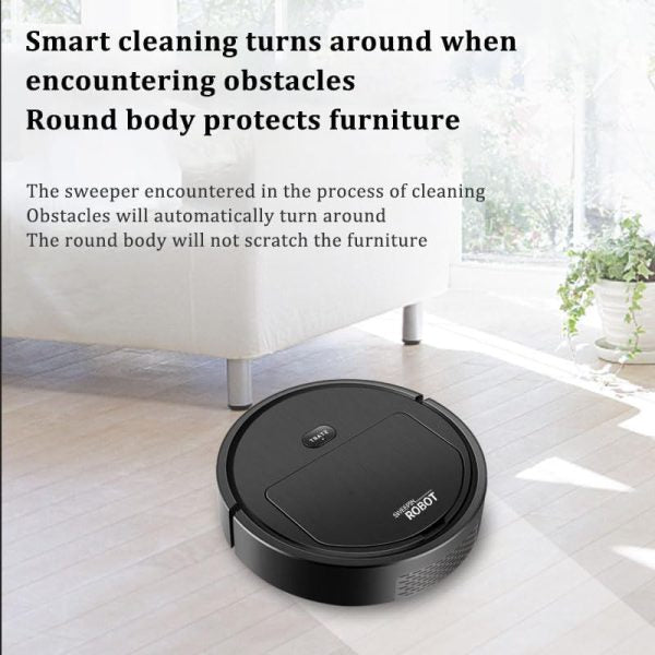 Portable Mini Wireless Smart Sweeping Robot Mopping 3 In1 Rechargeable Cleaning Machine Vacuum Cleaner For Home Office Robot